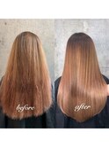 髪質改善で作る美髪ストレート　新宿/縮毛矯正　前髪カットAujua