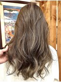 海外風ハイライトレイヤー/マロンベージュ/細めハイライト/原宿