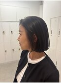 前髪なしのワンレンボブ♪