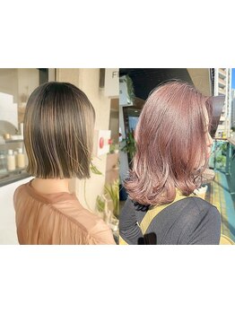 口コミ高評価◎冬映えなカラーを楽しんで/ブリーチなしダブルカラー/インナーカラー/ハイライト/ブリーチ