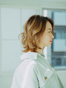 アジュール 倉敷店(Azule) Azule/大人レイヤーボブ/ベージュブラウン