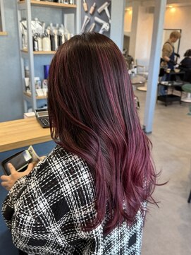 バーガンディ，バレイヤージュ