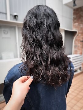 ラレイ ハラジュク(Lalei harajuku) 【白石】レディーススパイラルパーマウェーブヘアミディアム原宿