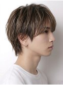 ラウンドシースルーマッシュメンズハイライトカラー