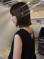 ライン(LINE) ボブ/切りっぱなしボブ/髪質改善/透明感カラー