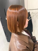 アトレ 福岡大名店(attrait)&nbsp;透明感のあるブラウンボブ×上質な艶感