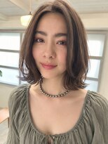 キース ヘアアンドメイク 恵比寿(kith. hair&make)&nbsp;透明感シアーブラウン/ミディアムレイヤー/顔まわりカット