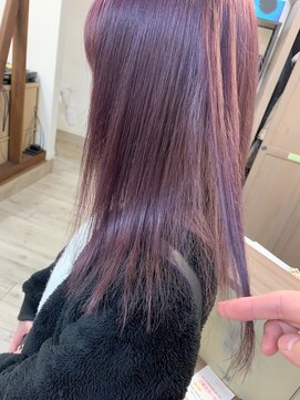 ヘアー アトリエ アンジー(Hair Atelier Angee) ピンクパープルのヘアカラー
