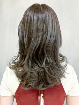 アルバム 新宿(ALBUM SHINJUKU) オリーブアッシュ_ココアブラウンフリンジウェーブ_ba301211