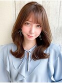 アフロートみきな20代小顔前髪シースルーバングヨシンモリ表参道
