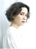 くせ毛を活かすグラデーションミニボブ/インナーカラー　渡邉