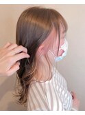 【luccica】ピンクベージュ×イヤリングカラー