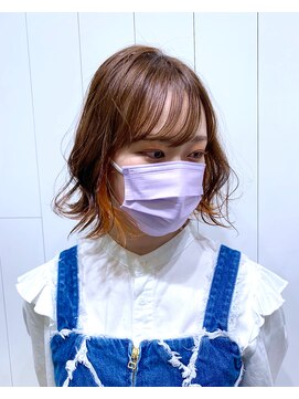 リタブランシェ(Lita branche) "ボブカット×インナーオレンジカラー"