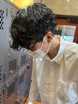 ロダット 横浜(LODAT by little) メンズパーマ黒髪マッシュ【LODAT横浜】