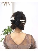 ツインアレンジ/個性派ヘアアレンジ/お呼ばれヘア