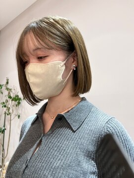 サンド 鹿児島中央(sand) 黒髪/グレーベージュ/レイヤーロング/前髪パーマ[鹿児島中央駅]