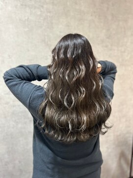 ヘアーワークス ボナ ウニクス店(HAIR WORKS bona) うる艶ロングウェーブ×髪質改善 ハイライト