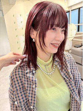 ハル 南平岸(HARU) チェリーレッド顔周りレイヤー