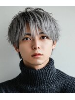 エヌプラスリタ 近鉄八尾(N+lita)&nbsp;韓国マッシュ スペインカール スパイキーショートブルーブラック