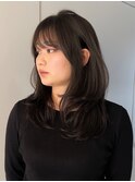 レイヤーカットニュアンスレイヤー韓国レイヤーミディアム/岸本