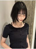 レイヤーボブレイヤーカットフェイスレイヤー切りっぱなしボブ