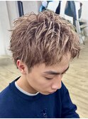 ミルクティーショート[千葉/メンズ/メンズカラー/ブリーチ]