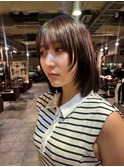 顔まわりレイヤーボブ
