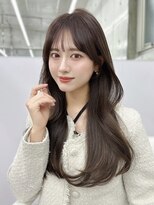 フォンズ(FONS)&nbsp;シースルー前髪　マロンベージュ　艶カラー