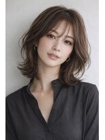 ビーワールド(B WORLD)&nbsp;白髪ぼかしレイヤーミディ藤枝静岡30代40代50代