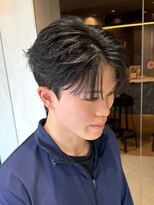ロンドリメゾン 原宿(Lond re Maison.) men's/メンズ/リバースセンターパート/黒染め/ニュアンスパーマ