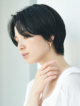 ソワネ 表参道(soigne) 表参道白髪ぼかしハイライトくびれショートボブグレーベージュ