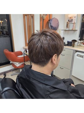 ヘアーファン(Hair Fun) メンズカットツーブロックマッシュ☆爽やかモカブラウンカラー