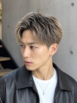 ノラ ギンザ(NORA GINZA) アップバングショートセンターパートツーブロックハイライト30代