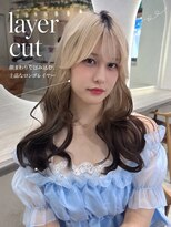 アプリ 大宮西口(appri) 韓国風ツートーンカラー×ロングレイヤー/大宮