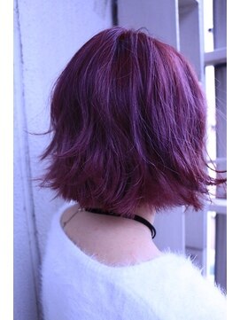 ヘアサロンエム 大宮東口(HAIR SALON M) 【M／Berry　Pink】外ハネニュアンスカール