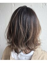 【EIGHT福岡】nabe_コントラストバレイヤージュモカベージュ☆