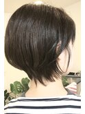 地毛風グレージュショートボブ
