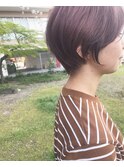 丸みショートとくすみピンク
