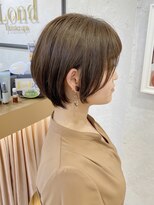 ロンドプランタン 恵比寿(Lond Printemps) 【Lond佐野】大人かわいい 小顔モテ丸みショートボブ ベージュ
