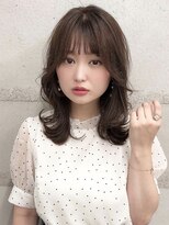 フォンズ(FONS)&nbsp;王道カワイイくびれミディアム　小顔前髪　外ハネミディアム