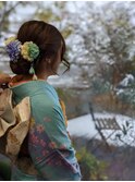 お呼ばれヘアセット★ゆるふわ波ウェーブ編み込み大人美女ヘア