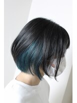 ビアージュ(Viage)&nbsp;:ボブ　:ブリーチ　:インナー　:ブルー　:グリーン　:ターコイズ