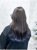 シルバーグレージュ×インナーカラー