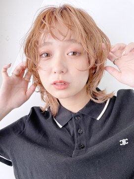 アイティーバイアルバム 下北沢店(IT by ALBUM) ボブウルフ_外ハネボブセクションカラーペールベージュ_28746