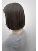 タイトストレート_アッシュベージュ_Aラインボブ