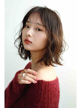 ヘアーアンドメイク エイダ(hair&make eida) デザインカラーオリーブベージュウェットヘア【神保町】