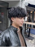 波巻きウルフ×襟足カラー