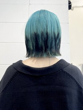 ココ 原宿(KOKO) 黒髪小顔クラゲヘアーオリーブグレーココアベージュウルフカット