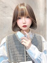 ロンドローズ 名古屋(Lond damaskRose)&nbsp;学割 ブリーチなしダブルカラー ブリーチ 髪質改善 ボブ 150