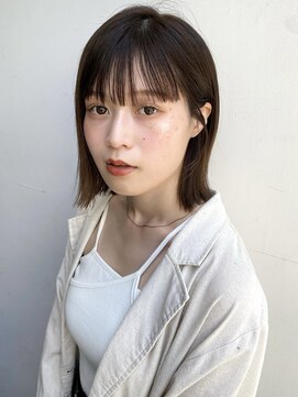 ラミエバイメルト 下北沢(lamie by melt) 花田/ボブ/切りっぱなしボブ/イメチェン/前髪/下北沢/グレージュ